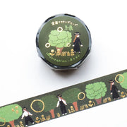 Necktie Shaped Foil Stamped Masking Tape | Green