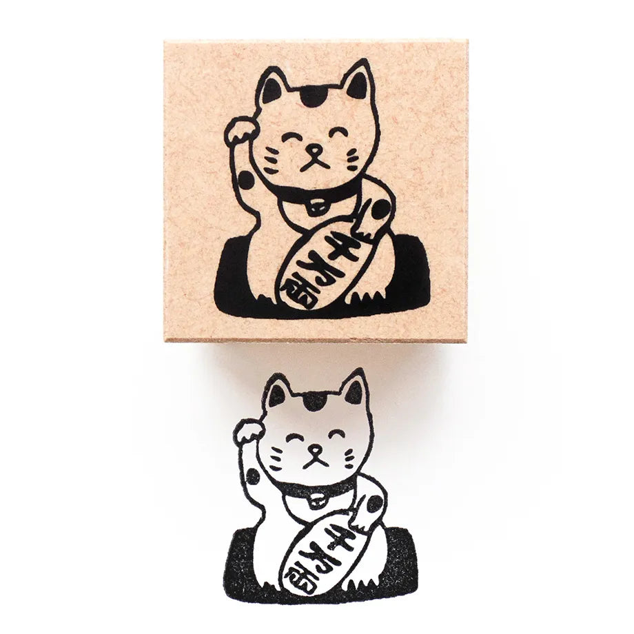 Cozyca Stamp | Maneki-Neko (Lucky Cat) by Ai Okino