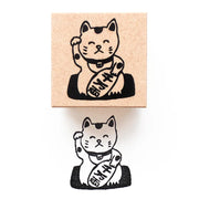 Cozyca Stamp | Maneki-Neko (Lucky Cat) by Ai Okino