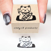 Cozyca Stamp | Maneki-Neko (Lucky Cat) by Ai Okino