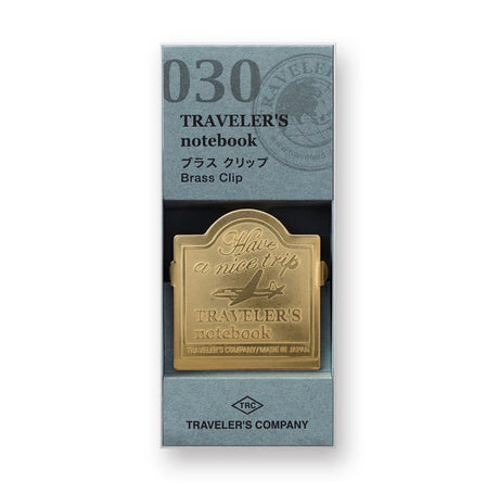 030 | Traveler’s Brass Notebook Clip Airplane