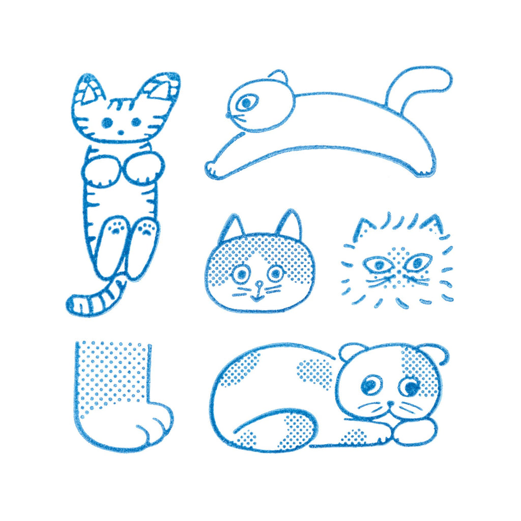 KORI JIRUSHI  Clear Stamp | 6 Pc Set | Cats