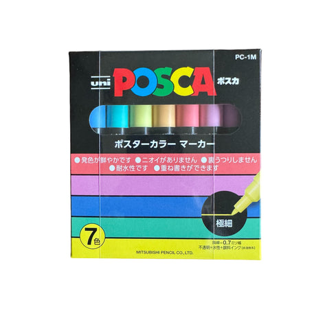 uni POSCA Pastel Marker | 7 color set | PC-1M