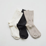 Hakne Wool Cashmere Ribbed Socks | Charcoal