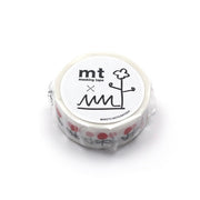 Black cat w flowers MT x MAKOTO MATSUBAYASHI | Washi Tape