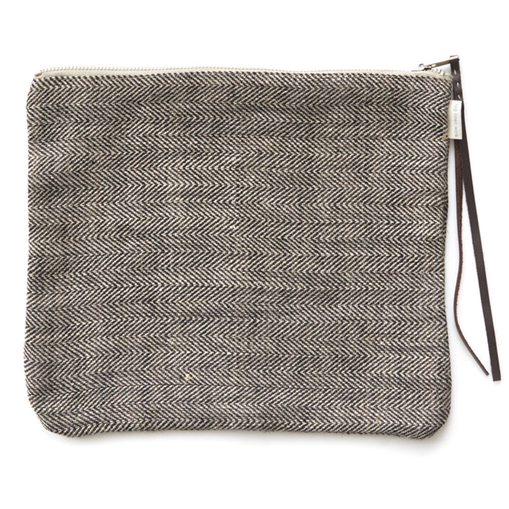 Fog Linen Canna Pouch | Herringbone