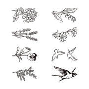 Paintable Rotating Stamp | Flower & Bird
