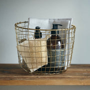 Golden Wire Basket | Round Medium