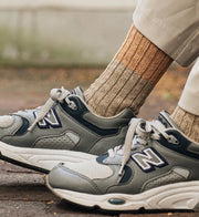 Nishiguchi Kutsushita Wool Cotton Slab Socks | Fish & Chips (2026 Limited Color)