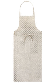 Linen Full Apron | Natural Dot