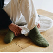 Nishiguchi Kutsushita Wool Cotton Boot Socks | Moss Green (2025 Limited Color)