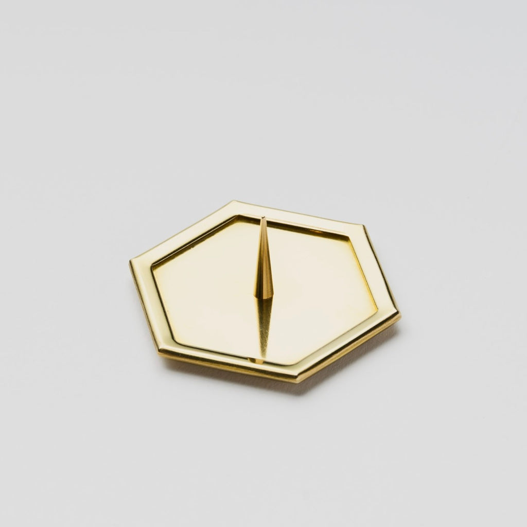 Daiyo Brass Candle Stand | Hexagon