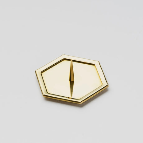 Daiyo Brass Candle Stand | Hexagon