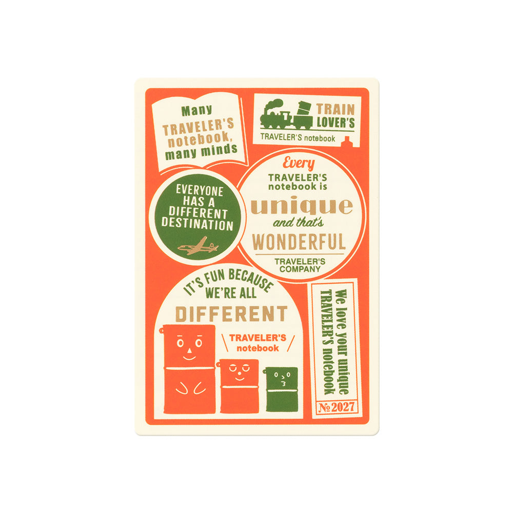 TRAVELER'S notebook 2027 Clear Plastic Sheet | Passport Size | Unique and that's Wonderful