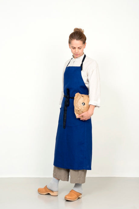 Linen Travail Apron | Bleu