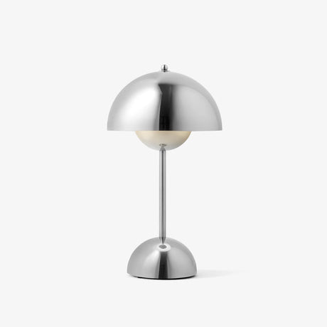 Flowerpot Rechargeable Lamp | Chrome Plated