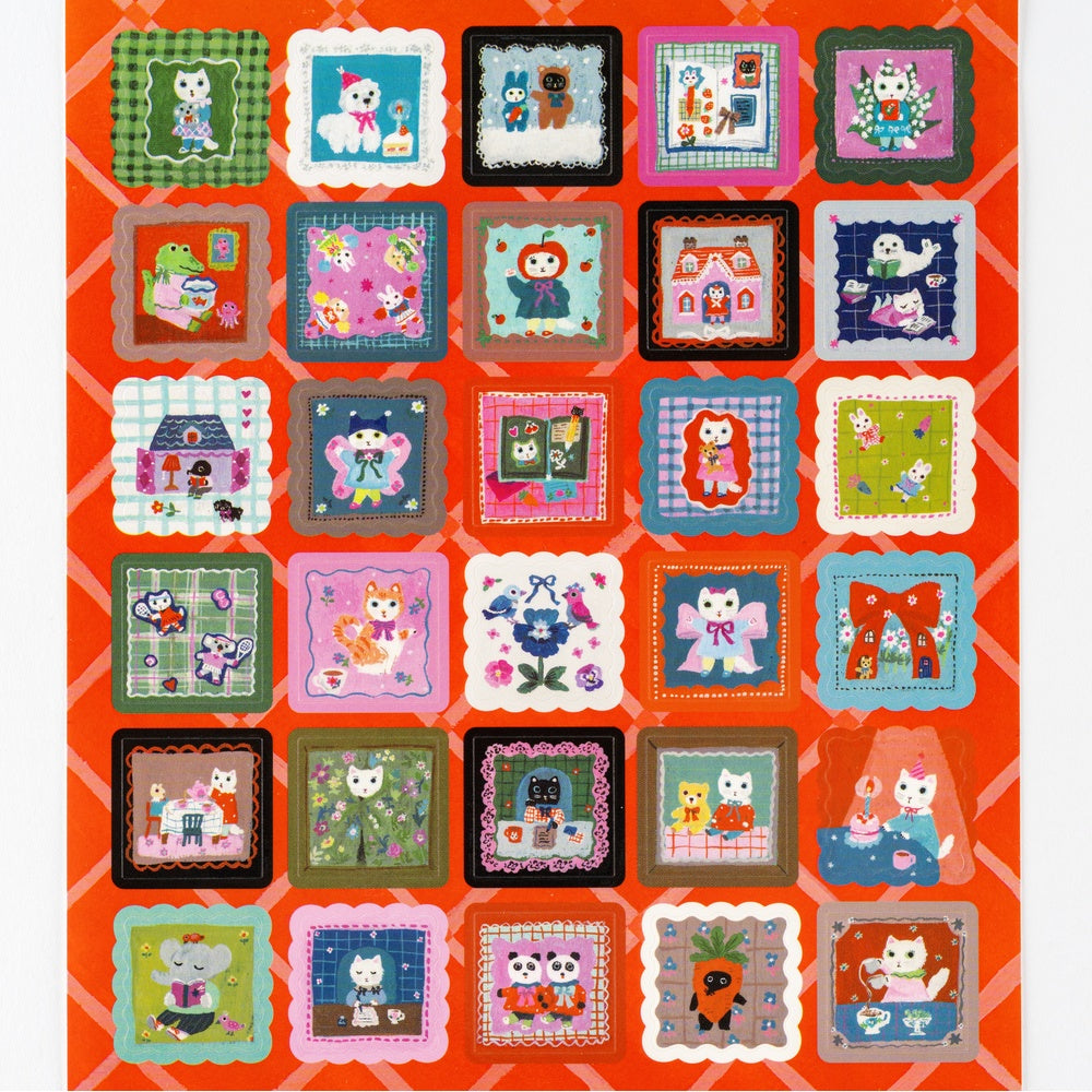 HOBONICHI | Yumi Kitagishi Stickers | Daily Life of White Cat