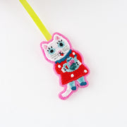 HOBONICHI | Yumi Kitagishi Embroidered Bookmark | White Cat