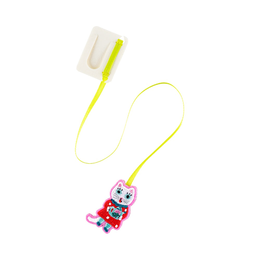 HOBONICHI | Yumi Kitagishi Embroidered Bookmark | White Cat