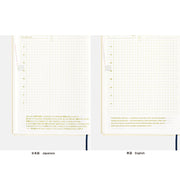 HOBONICHI TECHO HON 2025 | A6 | SLASH: NAVY | ENGLISH