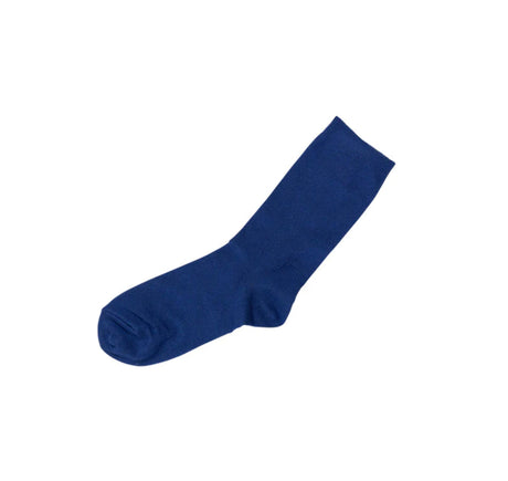 Hakne Silk Cotton Double-Faced Socks | Lapis Lazuli