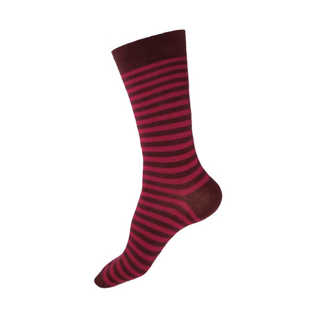 Burgandy & Magenta Stripe Sock | S/M only