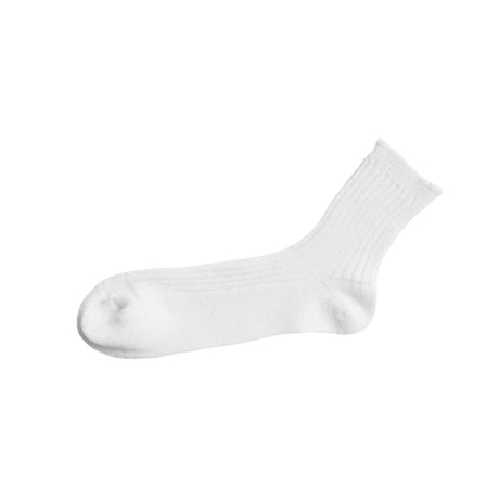 Nishiguchi Kutsushita Linen Ribbed Socks | Off White