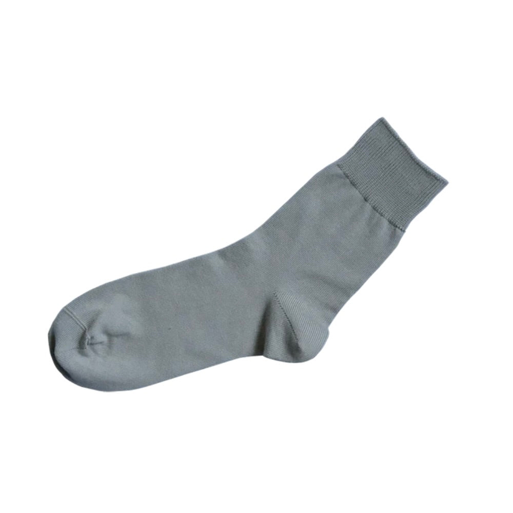 Nishiguchi Kutsushita Egyptian Cotton Plain Socks | Light Gray