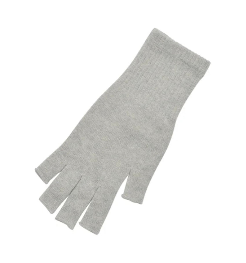 Memeri Merino Wool Fingerless Gloves | Light Gray