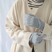Nishiguchi Kutsushita Merino Gloves | Light Gray