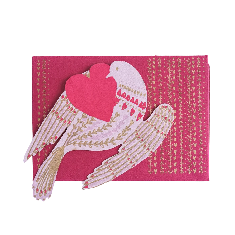 Heart Bird Greeting Card