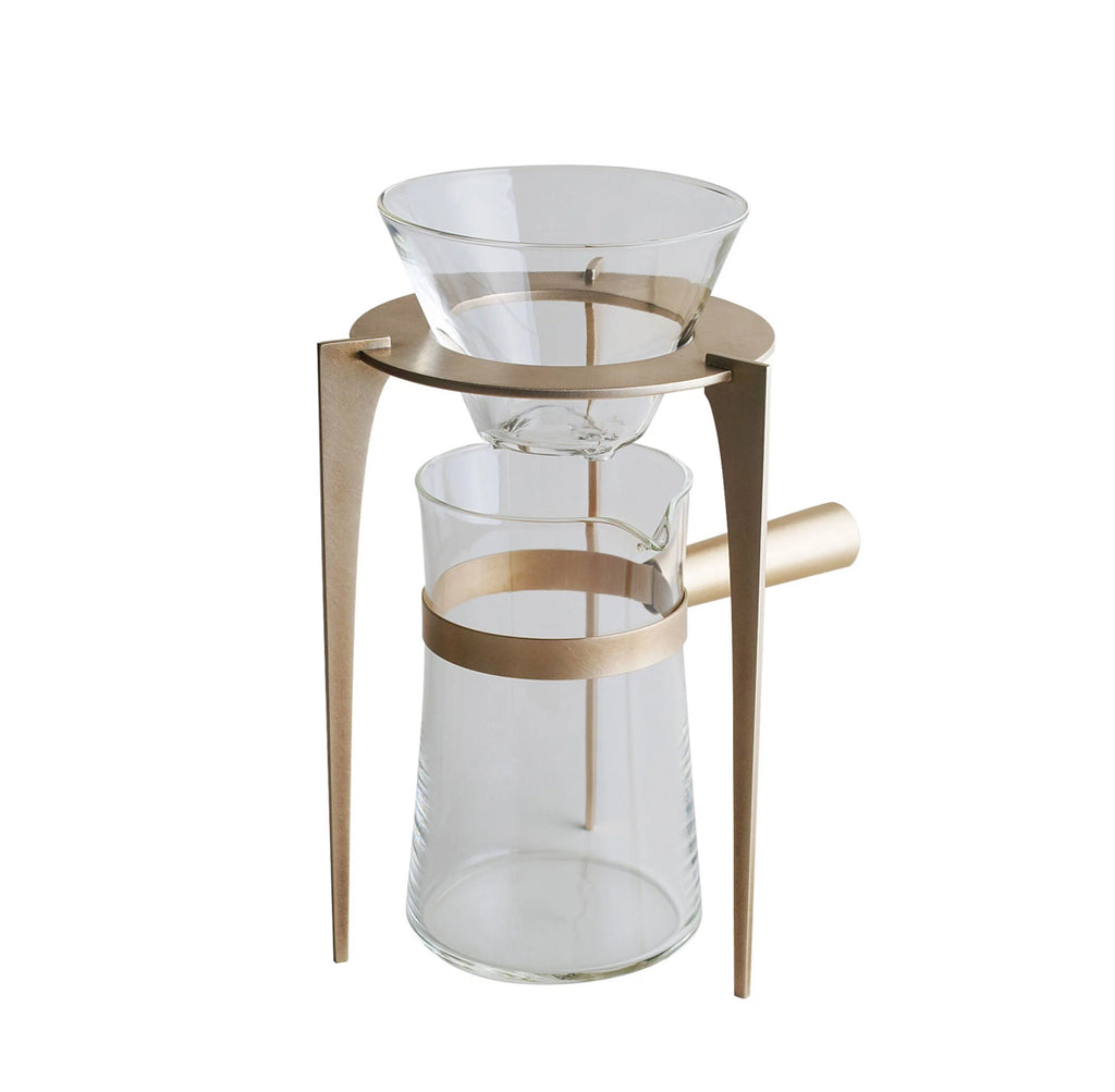 Coffee Dripper & Stand Set | Brass