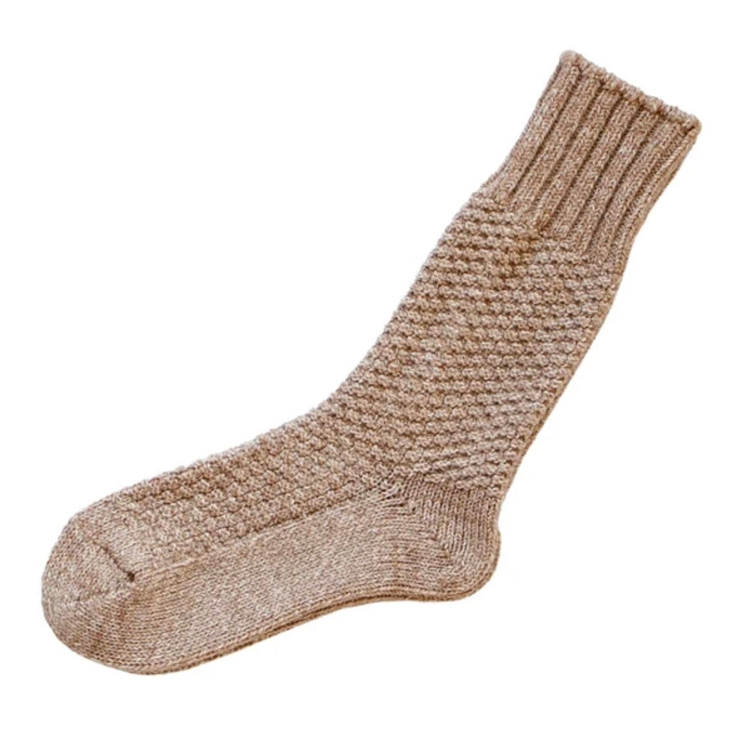 Nishiguchi Kutsushita Wool Cotton Boot Socks | Beach Stone (2026 Limited Color)