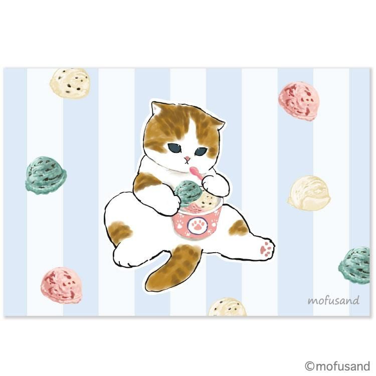 Mofusand Summer Ice Cream Postcard