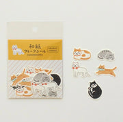 Furukawashiko Flake Stickers - Cute Cats