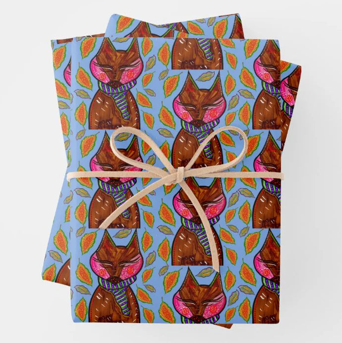 Nayana Studio Gift Wrap | Holiday Fox