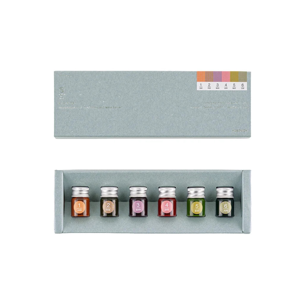 HOBONICHI 2027 | Kakimori x TSKUI no IRO: Mini Ink Bottle Set | (Jan-Jun)  AND (Jul-Dec)