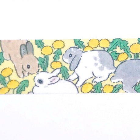 Dandelions & Bunny Washi Tape by Shinako Moriyama