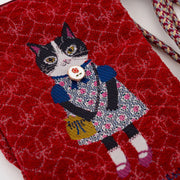 Kusuguru Japan "Honey Bean Princess" Jacqaurd Strap Pouch