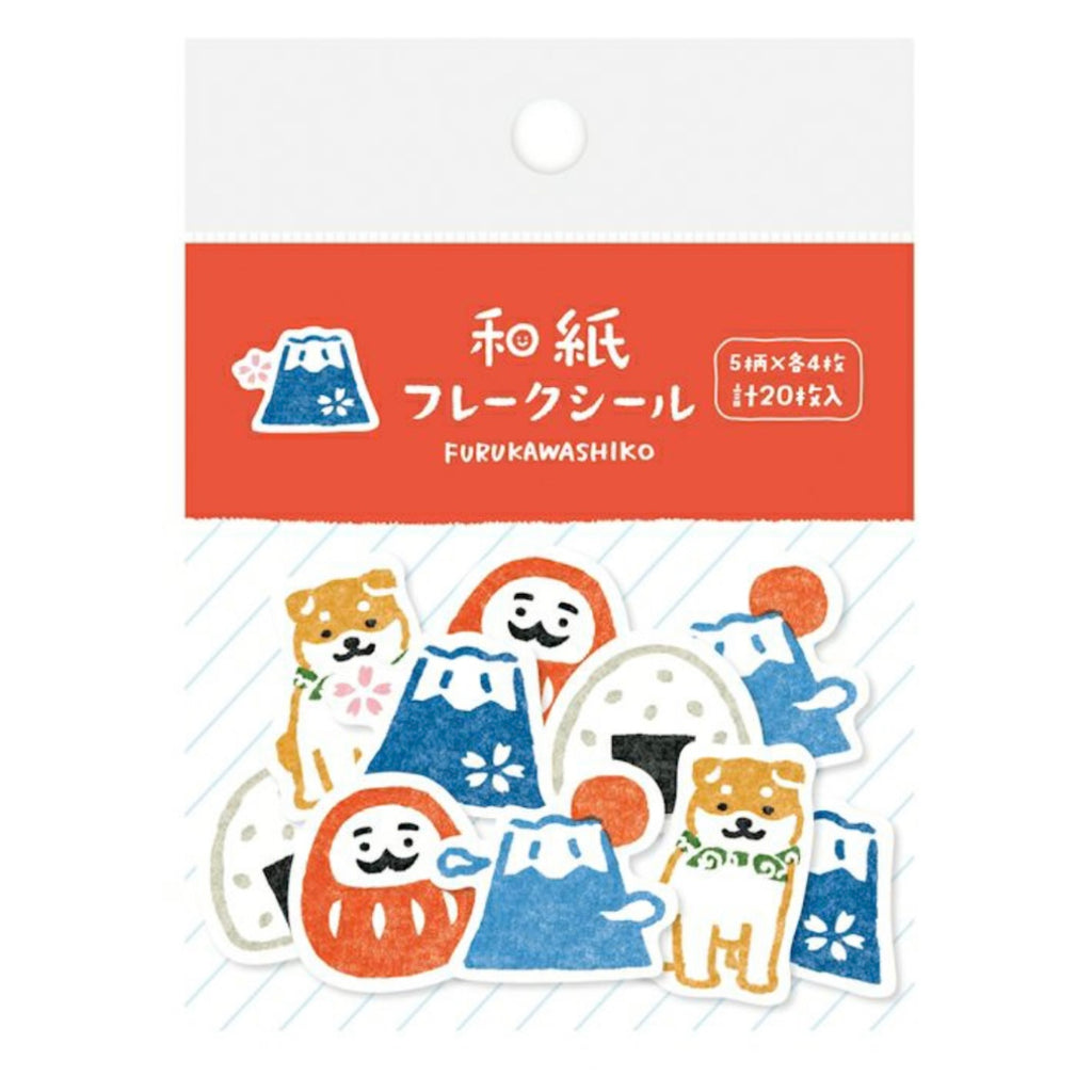 Furukawashiko Flake Stickers - Japanese Icons