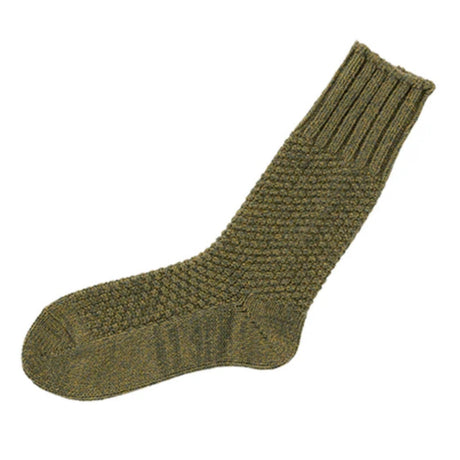 Nishiguchi Kutsushita Wool Cotton Boot Socks | Moss Green (2025 Limited Color)