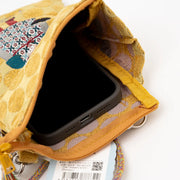 Kusuguru Japan "Honey Bean Princess" Jacqaurd Strap Pouch