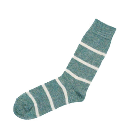 Nishiguchi Kutsushita Mohair Wool Border Socks | Trail Road (2025 Limited Color)