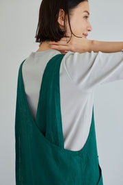 Linen Over Dress Apron - Vert