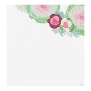 Silk Screened Flowering Cabbage Peony Letter Pad