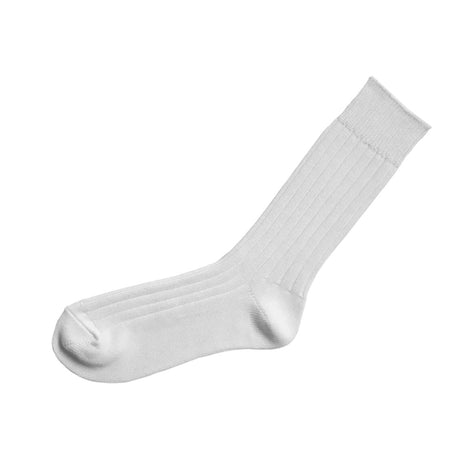 Nishiguchi Kutsushita Egyptian Cotton Ribbed Socks | Off White