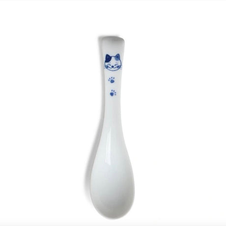 Ceramic Soup Spoon | Blue Cats