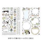 Midori Yuru Log Decorative Stickers - Sweets & Animals
