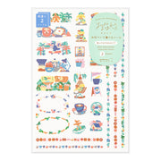 Midori Yuru Log Decorative Stickers - Coffee Shop