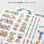 Midori Yuru Log Decorative Stickers - Coffee Shop